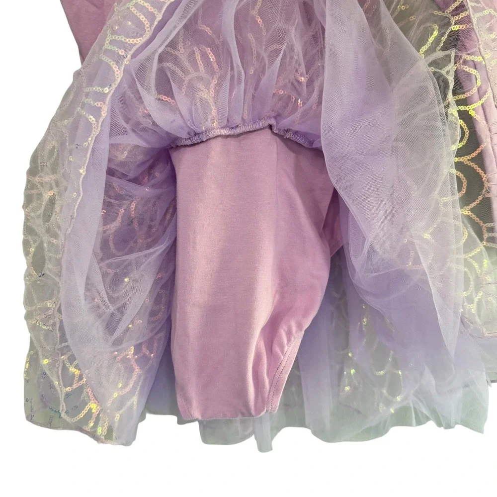 Girls‎ Purple Dance Leotard Dress Sparkle Tulle Tutu Skirt Size XXL